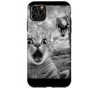 Funny Cat Dinosaur Selfie Meme | Shocked Cat Vs T Rex Case for iPhone 11 Pro Max