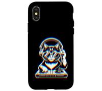 Funny Cat DJ With Headphones and Turntable Case for iPhone X/XS