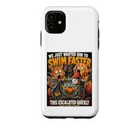 Funny Cat Dog Goldfish We Just Wanted Him To Swim Hilarious Case for iPhone 11