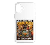Funny Cat Dog Goldfish We Just Wanted Him To Swim Hilarious Case for iPhone 16 Plus