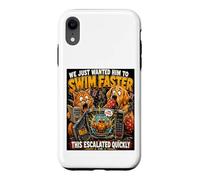 Funny Cat Dog Goldfish We Just Wanted Him To Swim Hilarious Case for iPhone XR