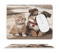 Funny Cat Dog Leather Mouse Pad Mouse Mat