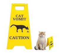 Funny Cat/Dog Vomit Warning Sign, Humorous Novelty Sign for Home or Pet Areas