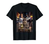 Funny Cat Eating Pickles Meme Men Women Value Graphic T-Shirt