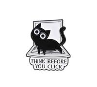 Funny Cat Enamel Pin - "I Am Small And Sensitive But Also Fight Me""I Do What I Want" Cat Funny Pin Gift, S, Metal, metal