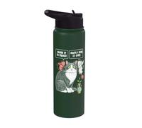Funny Cat Ethical Dilemma Devil Angel Flower Vase Cats Stainless Steel Insulated Water Bottle