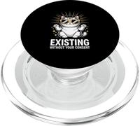 Funny Cat Existing Without Your Consent Sarcastic PopSockets PopGrip for MagSafe