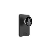Funny Cat Flipping Off Middle Finger On Security Camera PopSockets PopWallet for MagSafe