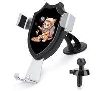 Funny Cat Flying A Pizza Astronaut Car Phone Mount Cell Phone Holder Automobile Phone Stand Car Accessories