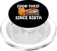 Funny Cat Food Thief Since Birth Cat Lover Humor Cat Owner PopSockets PopGrip for MagSafe