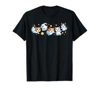Funny Cat Ghost Halloween Costume Spooky Cute Kawaii Animal T-Shirt