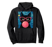 Funny Cat Glasses Bubblegum The Starry Night Cats lover Cute Pullover Hoodie