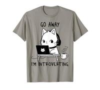 Funny Cat Go Away I'm Introverting T-Shirt