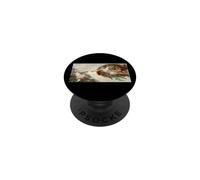 Funny Cat God Creation of Adam Art Michelangelo Jesus Art PopSockets Adhesive PopGrip