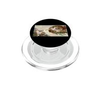 Funny Cat God Creation of Adam Art Michelangelo Jesus Art PopSockets PopGrip for MagSafe