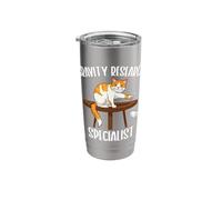 Funny Cat Gravity Research Specialist Science Cat Lover Stainless Steel Insulated Tumbler