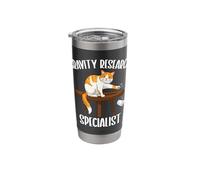 Funny Cat Gravity Research Specialist Science Cat Lover Stainless Steel Insulated Tumbler