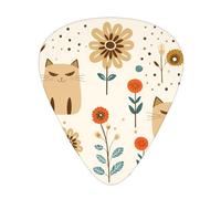 Funny cat guitar pick set, 3 different thicknesses, 12 pieces for a variety of instruments