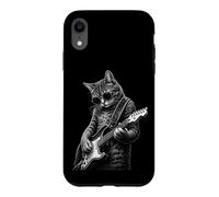 Funny Cat Guitar Rock Music Art Illustration Case for iPhone XR