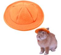 Funny Cat Hat for Cat XXS Dog Sun Hat with Ears Hole Rabbit Outfit for Bunny Mini Sombrero Puppy Hat Party Costume Head Accessories for Kitten Kitty Small Breeds (Orange)