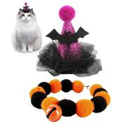 Funny Cat Hat - Holiday Elastic Pet Mesh Hat | Funny Festive Head Accessories, Colorful Costumes for Parties, Photo Prop