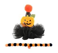 Funny Cat Hat, Mesh Cat Costumes for Holiday, Comfortable Pet Hat with Collar, Festive Costumes for Daily Wear, Role Play, Parties, Walks