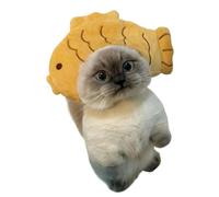 Funny Cat Hat, Taiyaki Cat Costume, Breathable Pet Hat with Cartoon Design, Photo Prop, Cosplay, Halloween, Walks and Fun Moments