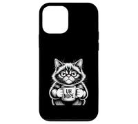 Funny Cat Holding Coffee Uh Nope Mad Joke Case for iPhone 12 mini