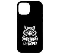 Funny Cat Holding Coffee Uh Nope Mad Joke Case for iPhone 12 mini