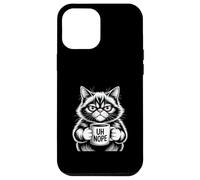 Funny Cat Holding Coffee Uh Nope Mad Joke Case for iPhone 12 Pro Max