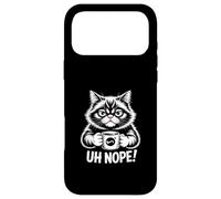 Funny Cat Holding Coffee Uh Nope Mad Joke Case for iPhone 17 Pro Max