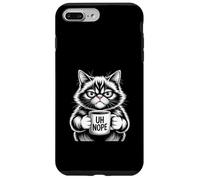Funny Cat Holding Coffee Uh Nope Mad Joke Case for iPhone 7 Plus/8 Plus