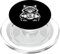 Funny Cat Holding Coffee Uh Nope Mad Joke PopSockets PopGrip for MagSafe