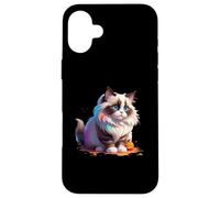 Funny Cat Horror Movies Cute Halloween for Cat Kitty Lovers Case for iPhone 16 Plus
