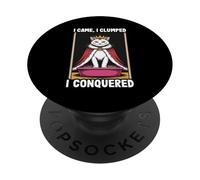 Funny Cat I Came I Clumped I Conquered Cat Litter Box Cat PopSockets Adhesive PopGrip