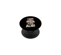 Funny Cat I Have An Alibi Retro PopSockets Adhesive PopGrip