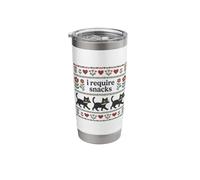 Funny Cat I Require Snacks Hangry Kitten Humor Stainless Steel Insulated Tumbler