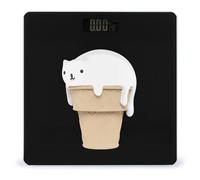 Funny Cat Ice Cream Digital Bathroom Weighing Scales for Body Weight LCD Display