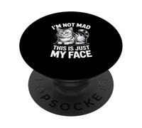 Funny Cat I'm Not Mad This Is Just My Face PopSockets Adhesive PopGrip