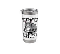 Funny Cat I'm Not Mad This is Just My Face Stainless Steel Insulated Tumbler