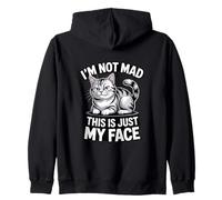 Funny Cat I'm Not Mad This Is Just My Face Zip Hoodie