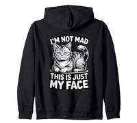 Funny Cat I'm Not Mad This Is Just My Face Zip Hoodie
