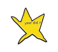 Funny Cat I'm OK Enamel Pin - Cute Cartoon Lapel Brooch for Backpack, Hat, Jacket, Bag - Unique Novelty Badge for Adults, Teens & Kids - Fashionable Accessories, Your Did It, S