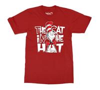 Funny Cat in Hat T-Shirt - Kids 7-8 - Red - World Book Day, Reading Club, Dr Seuss Inspired Tee - Soft Cotton Fabric for Comfort - Perfect for Casual Wear & Book Enthusiasts