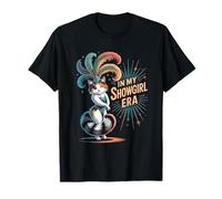Funny Cat in Show Girl Era Outfit Meme Kitty Women Girls T-Shirt