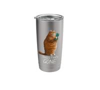 Funny Cat Introvert Humor They're Finally Gone Stainless Steel Insulated Tumbler