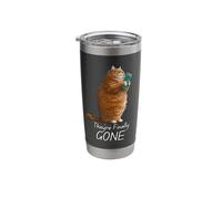 Funny Cat Introvert Humor They're Finally Gone Stainless Steel Insulated Tumbler