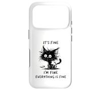 Funny Cat "It's Fine, Everything is Fine" Design Case for iPhone 17 Pro