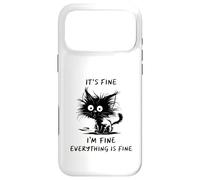 Funny Cat "It's Fine, Everything is Fine" Design Case for iPhone 17 Pro Max