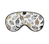 Funny Cat Kitten Butts Sleep Mask Blindfold Cute Pets Adjustable Super-Smooth Soft Eye Mask Cover for Men Women Travel and Nap